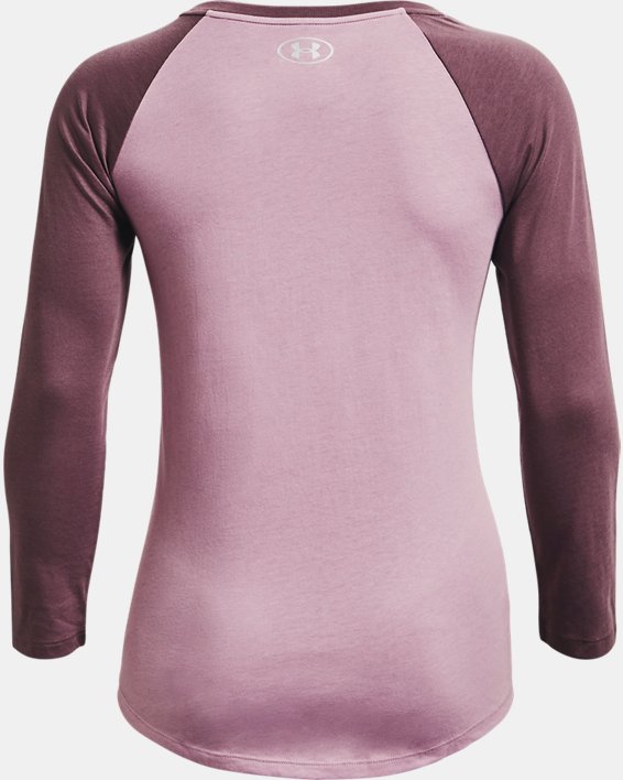 Women's UA Sportstyle Baseball T-Shirt, Pink, pdpMainDesktop image number 5